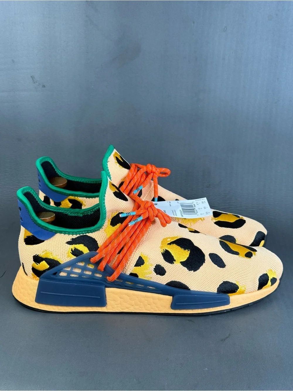 Pharrell x adidas NMD Human Race 'Animal Print - Pulse Amber' men’s size 12.5